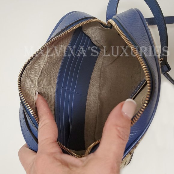 GUCCI BAG 449413 MINI BREE CROSSBODY CAMERA CASE GG GUCCISSIMA LOGO CANVAS - Picture 10 of 16